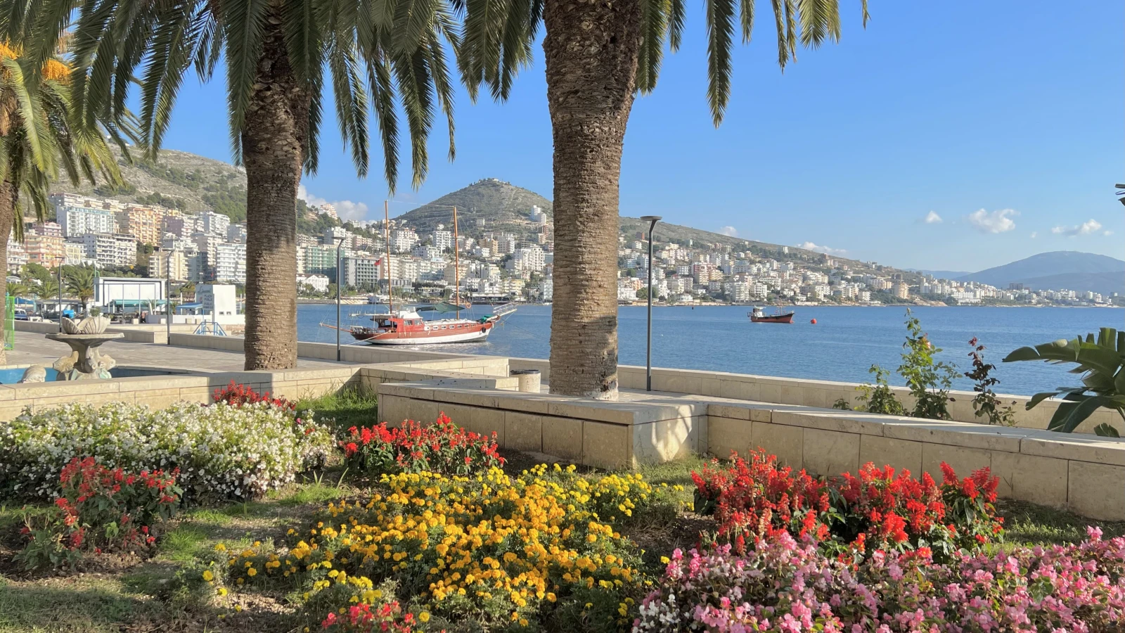 Scenic coastal road near Sarandë ideal for a self-drive car rental trip