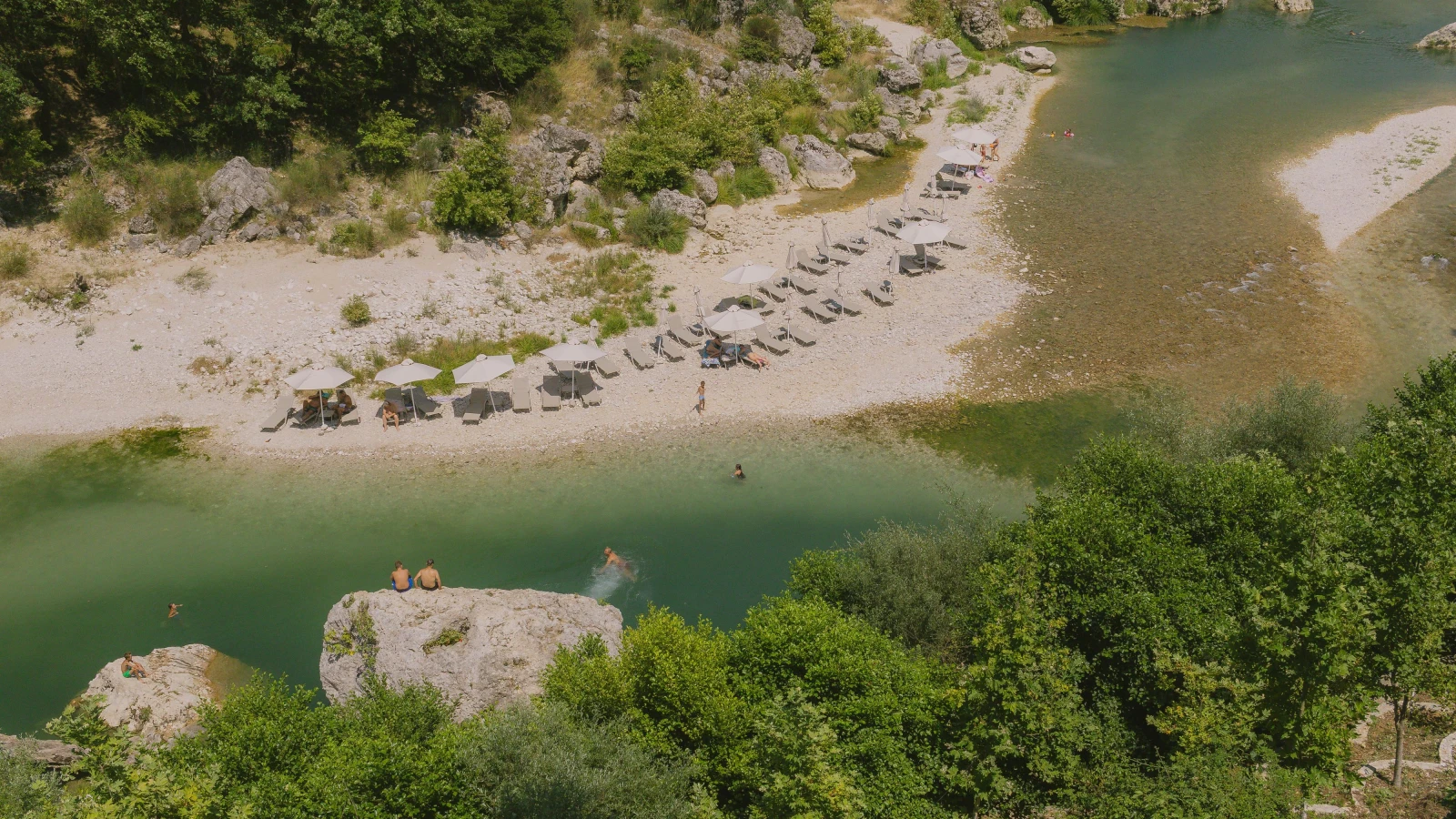 Day trip from Sarandë combining Blue Eye spring and Gjirokastër old city by rental car